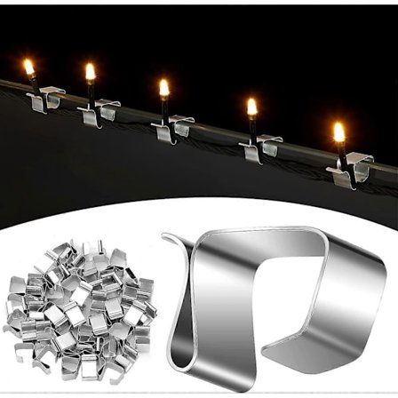 Julelys Takrennekroker Galvanisert Julelys Tak Kroker Julelys Klips Julelys Takrennehengere Sesongbelysningskroker For