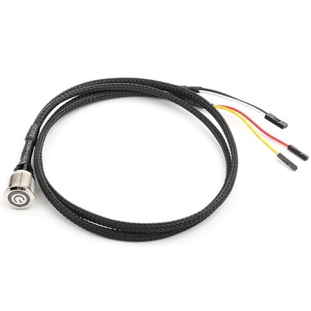 Stasjonær Datamaskin Vert Bryter Kabel Metallknapp Metall LED Strømknapp Rød