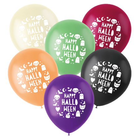 Farverige Happy Halloween Balloner