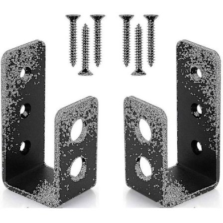 2-pakks Heavy Duty Stål Dørbraketter for 2x4 Dør, U-formet Sikkerhetsstang