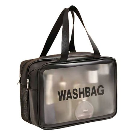 Transparent Sminkeveske PVC Vanntett Sminkeveske Stor Transparent Reise Toalettmappe