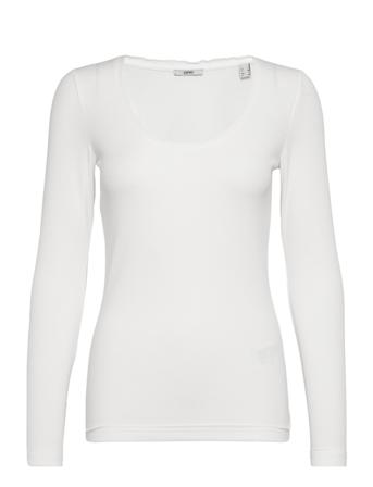 T-Shirts T-shirts & Tops Long-sleeved Valkoinen Esprit Casual