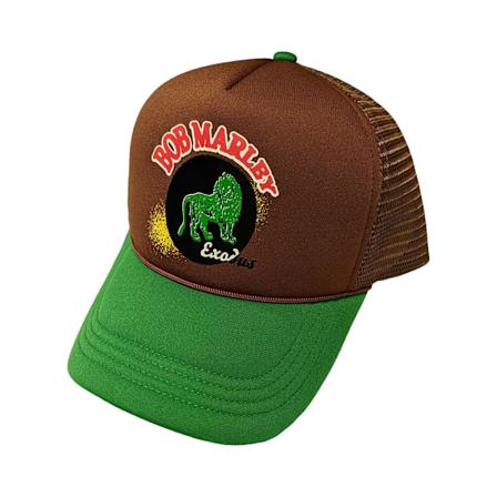 Bob Marley Unisex Adult Exodus Lion Mesh Back Cap One Size Brun Brown/Green One Size