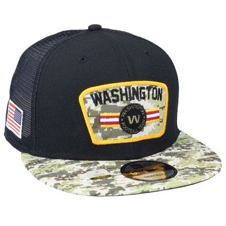 New Era - NFL Svart trucker Keps - Washington Commanders NFL21 Salute To Service 9FIFTY Black/Camo Trucker @ Hatstore