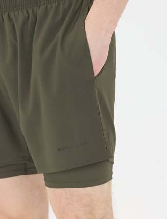 Endurance Kros M 2-In-1 Shorts - Green - S