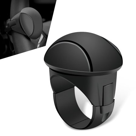 Auton ohjauspyörän apupallo, yhden käden hallinta, liukumaton silikoninen teho-ote, 360 asteen pyöritys, voimaa säästävä työkalu yhden käden 