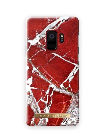 Galaxy S9 Hoesje, Scarlet Red Marble, iDeal of Sweden