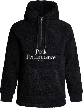 Peak Performance Men's Original Pile Half Zip Hood Men Mid layer tops Black S