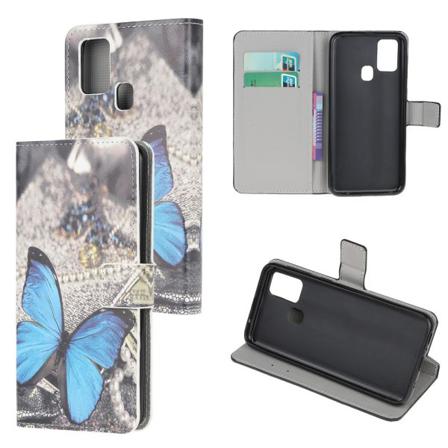 Plånboksfodral För Samsung Galaxy A21s - Fjäril Butterfly