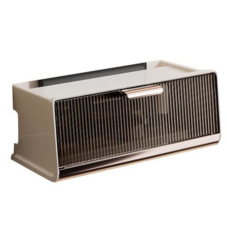 Vægmonteret WiFi Router Opbevaringsboks Stor Kapacitet Strømskinne Stik Kabel Organizer Hjem Beige 30x13.5x12.5cm 11.8x5.3x4.9in