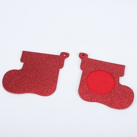 5 stk Julefotoramme billedramme vedhæng RØD