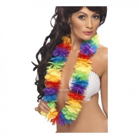 Regnbågsfärgad Hawaiikrans