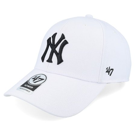 47 Brand - MLB White adjustable Czapka Z Daszkiem - New York Yankees Mvp White Adjustable @ Hatstore