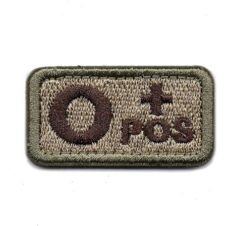 Taktisk Blodgrupp O+ Positiv Kardborre Patch Broderad Moral Militär Märke För Utomhusbruk (coyote Brown O+)