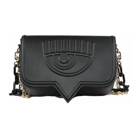 Chiara Ferragni Collection Eyelike Smooth Calf Taske Sort, Dame Skuldertasker, Størrelse: ONE Size
