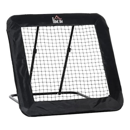 Rootz Football Rebounder Net - Football Rebounder - Training Rebounder Net - Vikbar Kickback - Goal Rebound - Justerbar i 5 steg - Stål - Svart - 128