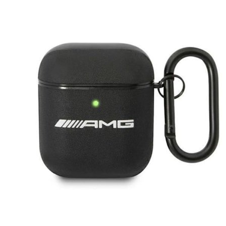 AMG AirPods Skal Läder Big Logo - Svart