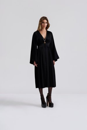 Malina - Auden midiklänning - M - Black