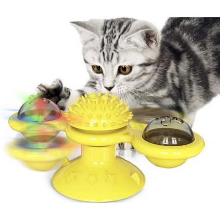 Windmill Toys for cats Puzzle spinning turntable toy