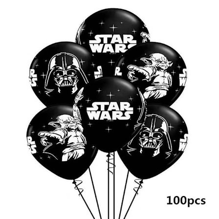 100 st/set Star Wars-filmtema latexballonger för festdekoration (FMY)
