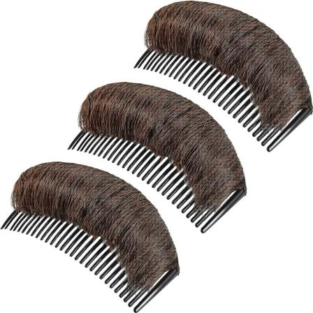 3 stk. usynlige hårklemmer til hårbolle, hårbase bump fluffy hårpude styling indsatsværktøj volumen (lys brun)