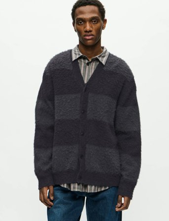 WOOD WOOD Wwlevi Cardigan 25192 - Navy - M