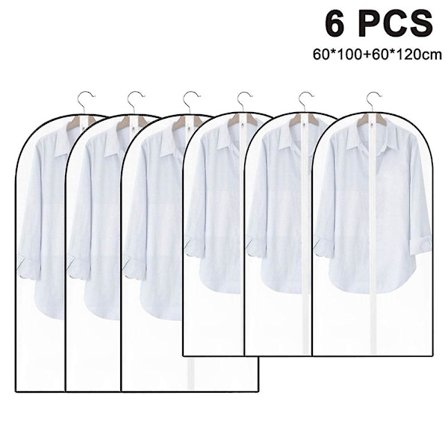 6 stk. Tøjposer, Peva Frakkeovertræk Åndbart Frakke Dragtposer