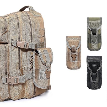 Solbrille Hårdt Etui Taktiske Briller Robust Bæretaske Med Bælteklips [db]