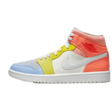 Nike, Air Jordan 1 Mid To My First Coach Sneakers Wit, Dames, Maat:38 1/2 EU,rubber