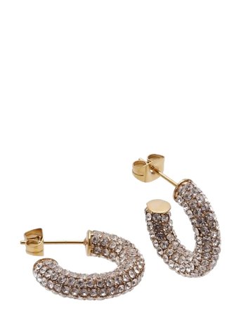 Bud to rose | Lola Crystal Hoop Gold | ONE SIZE