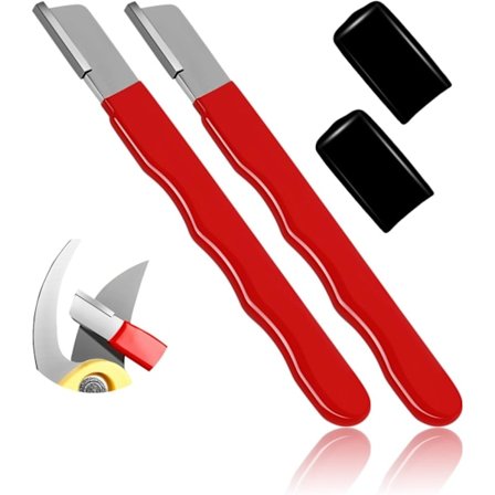 Havesliber - Bærbar knivsliber til økse, machete, hækkeklipper, saks, småøkser - Sliber 2 STK