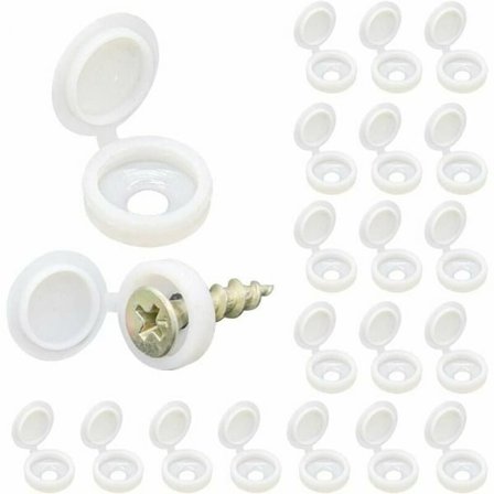 Skrudeksel, 100 plastskrulokk, skruebeskyttelsesdeksel for H