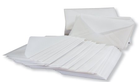 100 luksus pergamynkuverter 7,5 x 11,5 CM