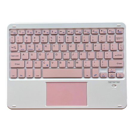 Ultratunn trådlöst Bluetooth-tangentbord med styrplatta - Universellt laddningsbart tangentbord för iPad iOS Android Windows-enheter