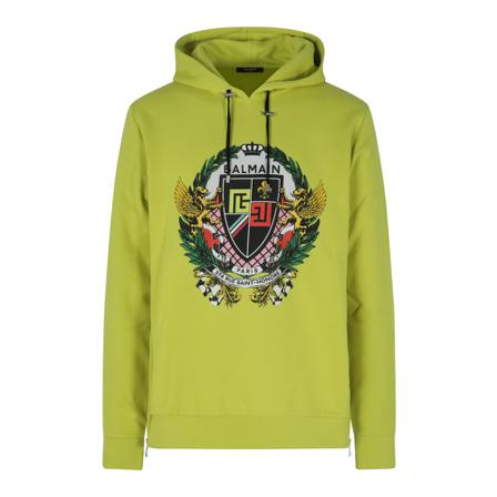 Balmain hoodie Grøn, Herre, Størrelse: S