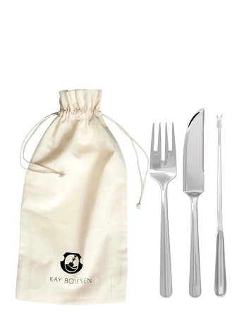 Kay Bojesen Fiskesæt, 6 Dele - Silver - ONE SIZE