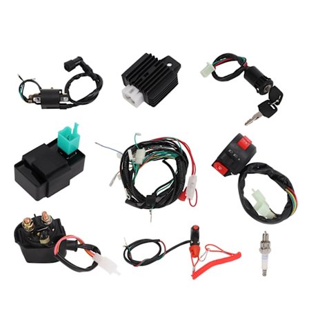Elektrisk ledningsnet til ATV med regulator, tændrør og CDI-enhed til 50cc 70cc 90cc 110cc 125cc 4-takts ATV