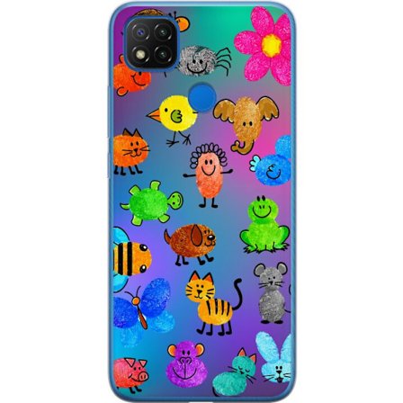 Yhteensopiva Puhelinkuori Xiaomi Redmi 9C Little Scribble Friends