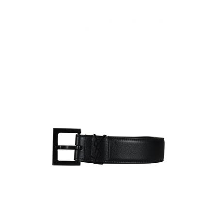 Saint Laurent, Monogrammed belt Zwart, Heren, Maat:ONE Size,leer