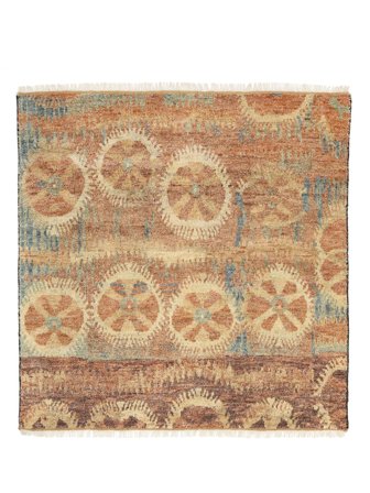 200X200 Tapis D'orient Usak Indo Carré Marron/Orange (Laine, Inde)