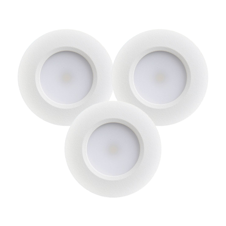 Designlight QB-308MW Downlight hvid, 3000 K, 3-pak, Belysning