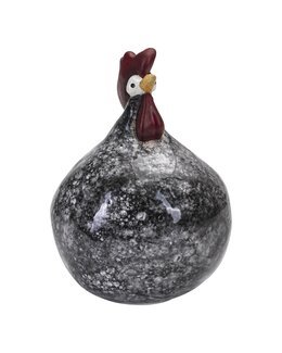 Høne Bubble 9 cm Sort