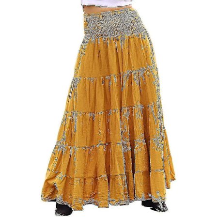 Dame Ensfarget Sateng Langt Skjørt Elastisk Midje Elegant Bankett Selskap Kveld Bryllup Høy Midje Langt Skjørt