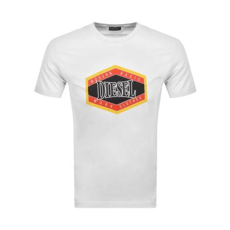 T-Shirt- Diesel T-Diegor-E14 , Wit , Heren , Maat: L