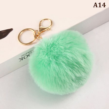 8cm e Key Soft Fluffy Fur Ball Nøkkelring Fluffy Key Chains Trink