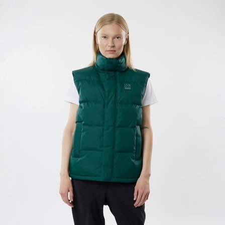 66 North men's Dyngja Down Vest Jackets & Coats - Dark Malachite - S