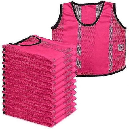 12-pak Sports Mesh Bibs Komfortable Under Fodbold Rugby Sport Børn/Voksen