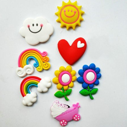 Silikon 3D Cartoon Kylskåpsmagneter Dekorativa Magneter Kylskåp