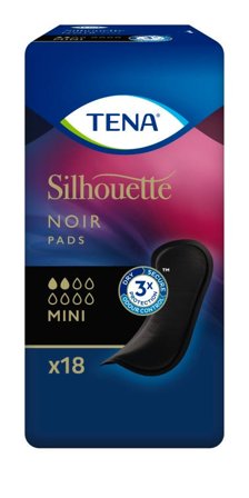 Tena Silhouette Mini bind sort 18 stk