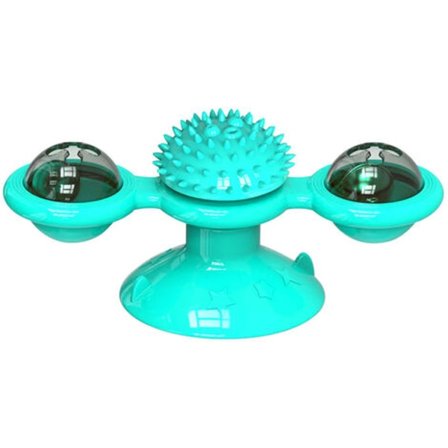 Katt Leksaker, Rolig Katt Vindmölla Leksak, Interaktiv Katt Leksak med Kattmynta och Bollar -